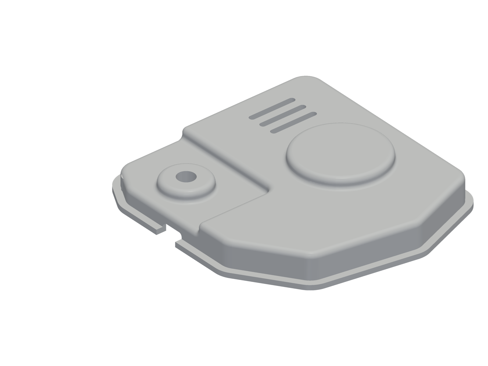Gearbox cover, CAD solid